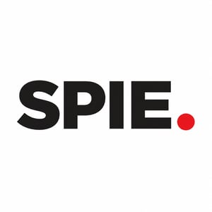 SPIE. Black Red Logo on White